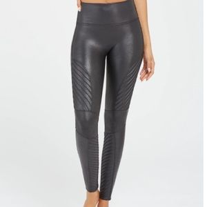 Spanx Faux Leather Moto Leggings
